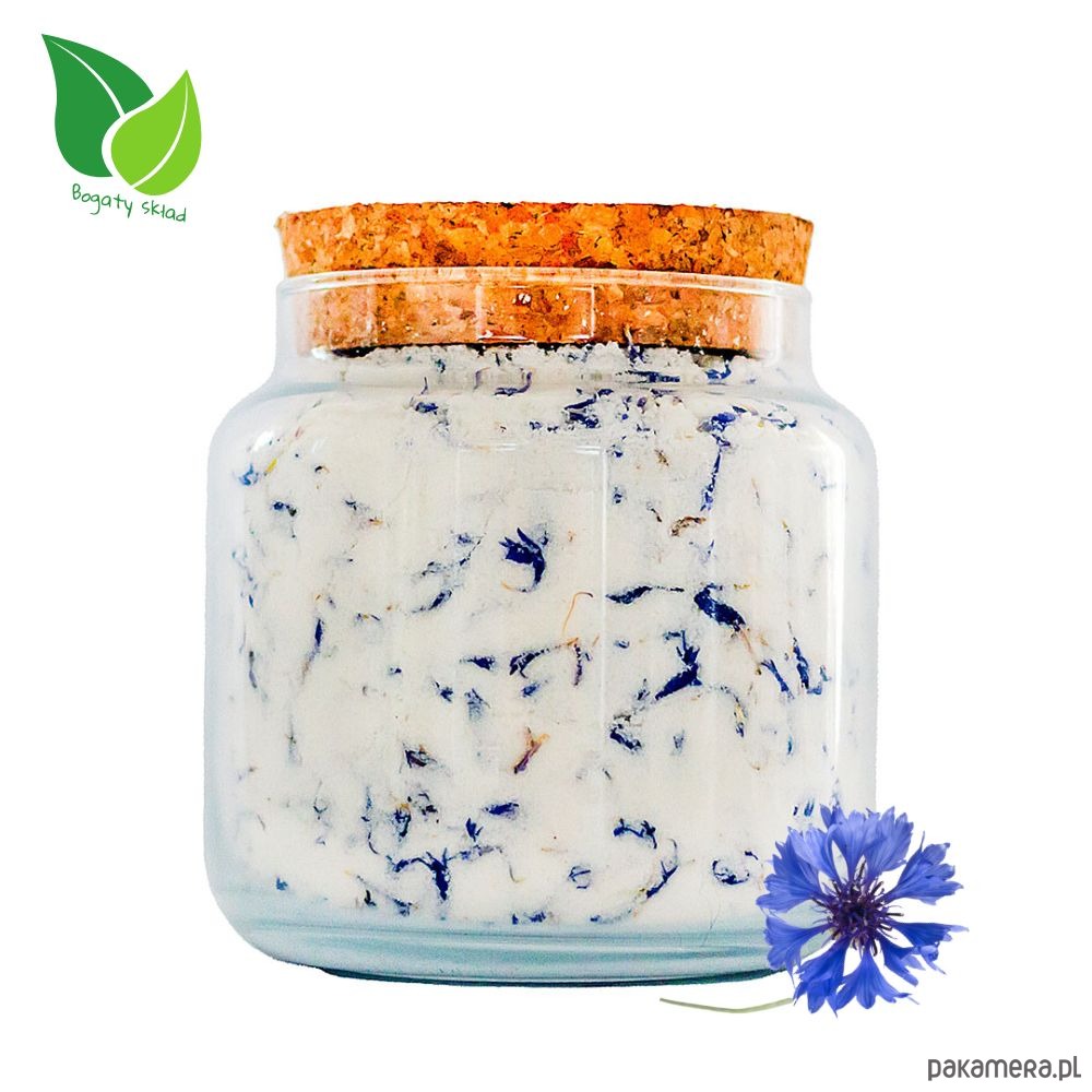 produkty do kąpieli Musujący puder kąpielowy Cedr z bławatkiem i mlekiem kozim 450g 1