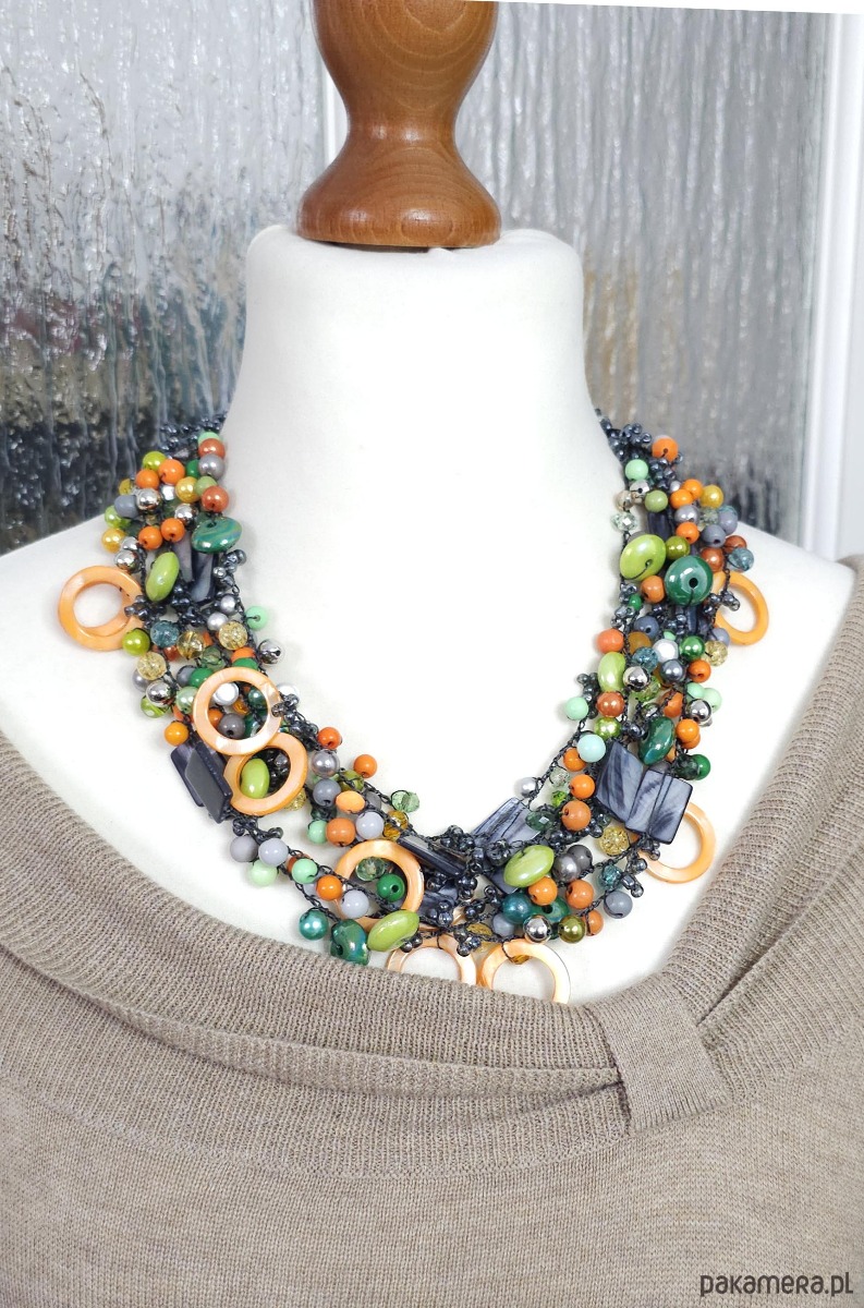 kolie 6022 Artystyczny Naszyjnik "Leśne Echa" 5