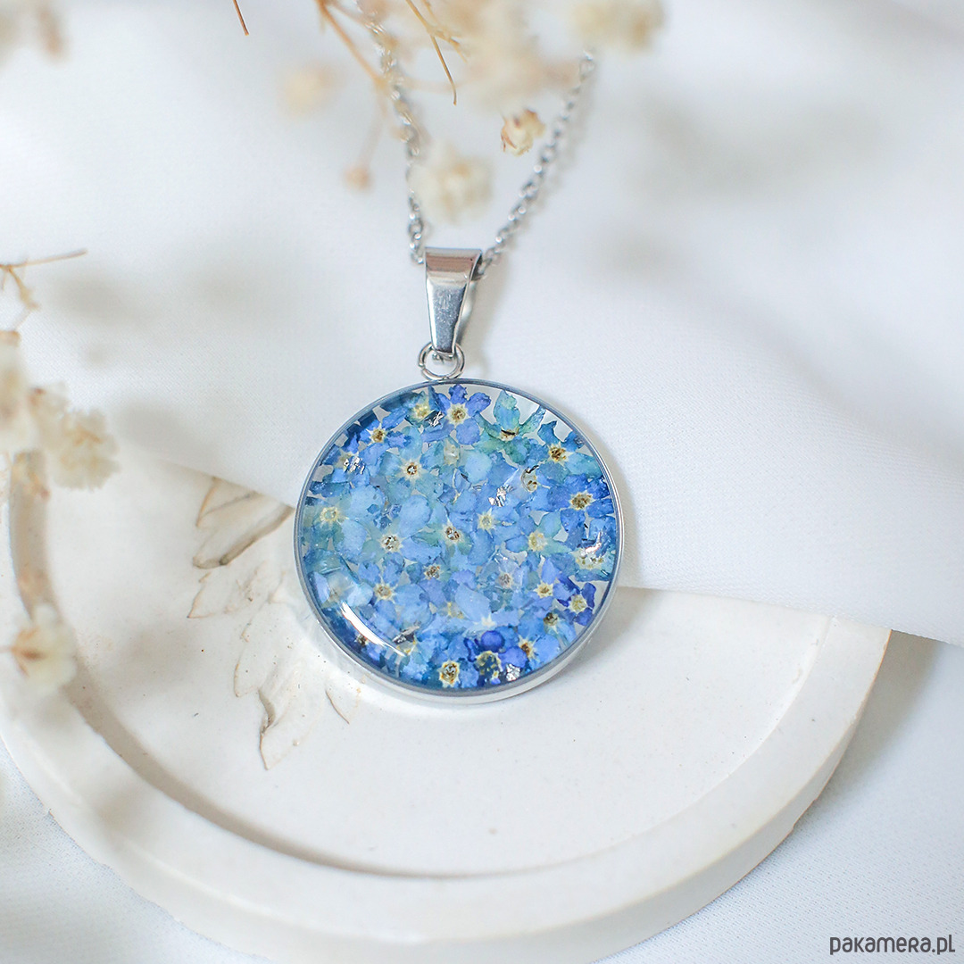 wisiory Wisiorek z niezapominajkami 1