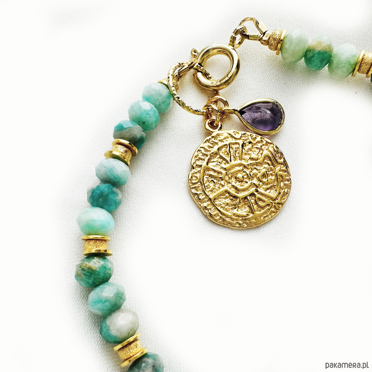 bransoletki z kamieni naturalnych BŁOGOŚĆ 1- Bransoletka AMAZONIT, kamienie naturalne 2