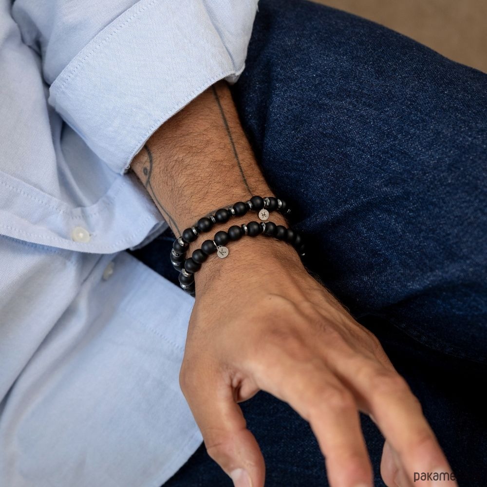 biżuteria męska Męska bransoletka zodiakalna - Ryby - Siła i równowaga I 2