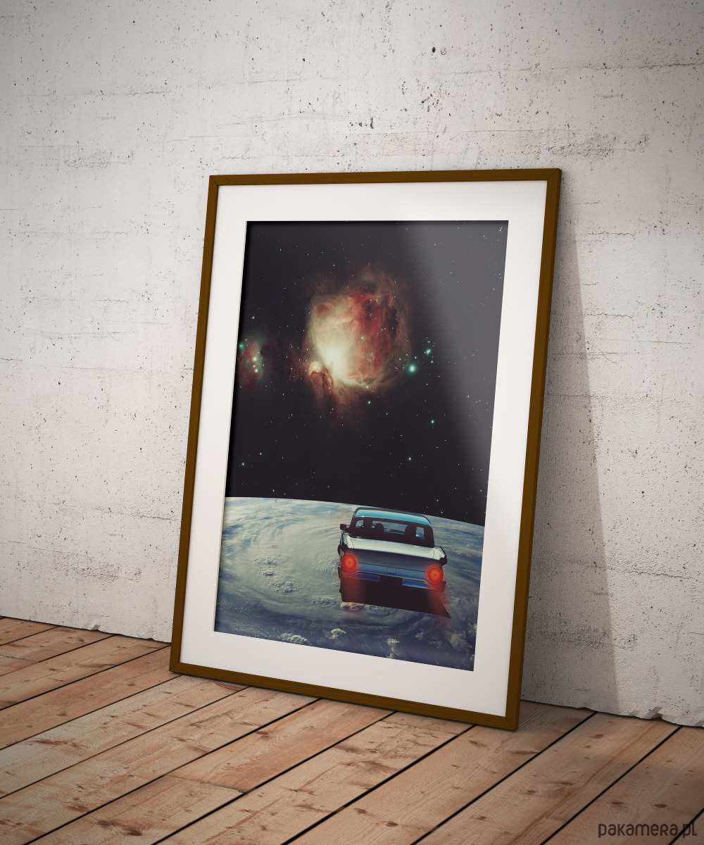 plakaty Plakat Destynacja nieznana - Kolaż Fine-art  - Autorska dekoracja ścienna 3