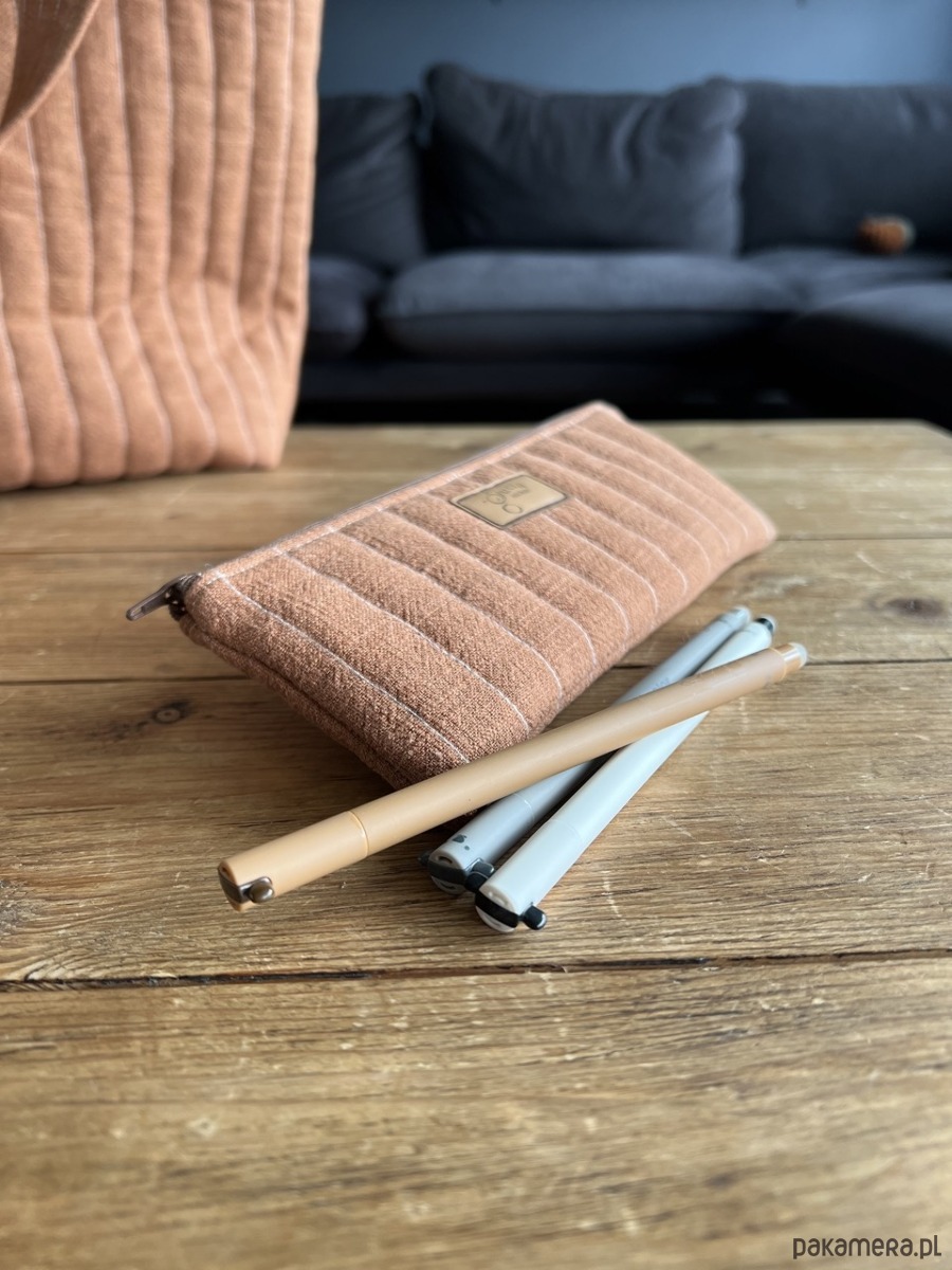 piórniki Piórnik lniany rudy  / mini kosmetyczka 4