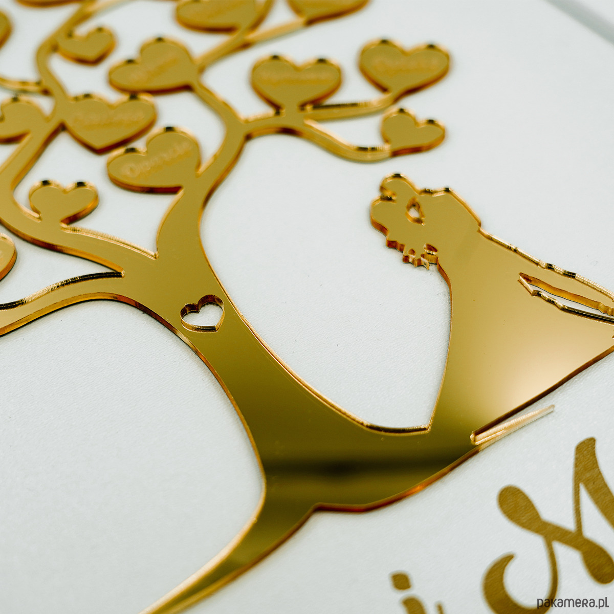 Ślub - inne Podziękowanie ślubne dla Rodziców Prezent ZŁOTE DRZEWKO 3D 2