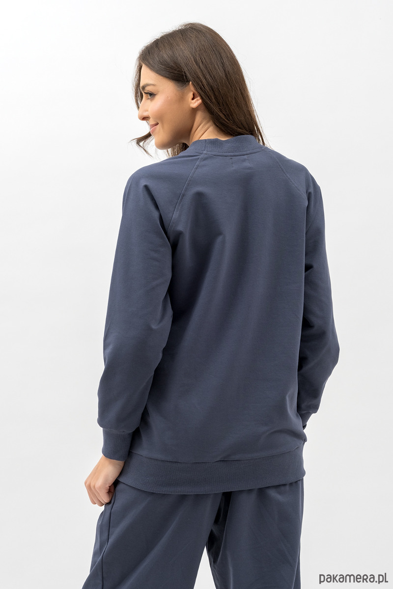 bluza bez kaptura damska Bluza damska raglan basic ,,ADALET" grafit 3