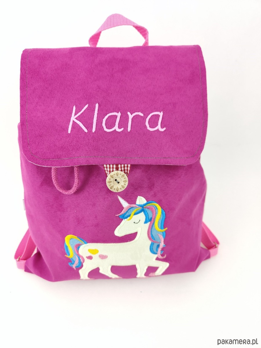 torebki, worki i plecaki dziecięce Personalizowany prezent dla dziewczynki, plecak z jednorożcem 2
