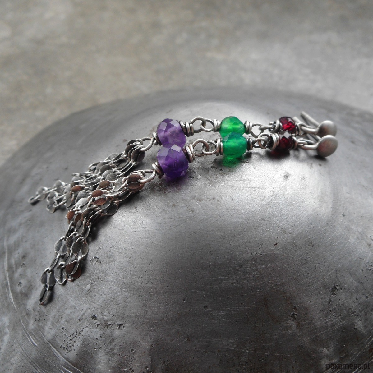 kolczyki srebrne Pędzelki srebro 925 1