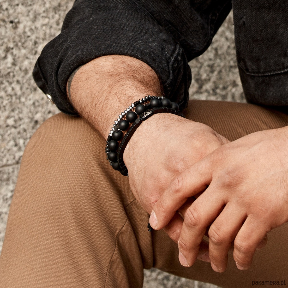 biżuteria męska Męska bransoletka z kamieniem sukcesu 3