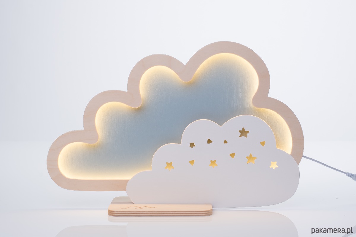 lampy do pokoju dziecka Lampka ścienna Unky - CHMURKA niebieska 1