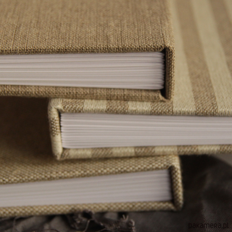 notatniki i albumy Notes szyty ręcznie lniany czyste kartki gruby notes A5 gładki 2