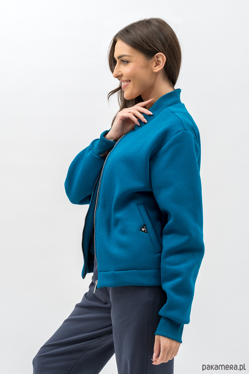 kurtki damskie Kurtka dresowa ,,HANA" petrol 2