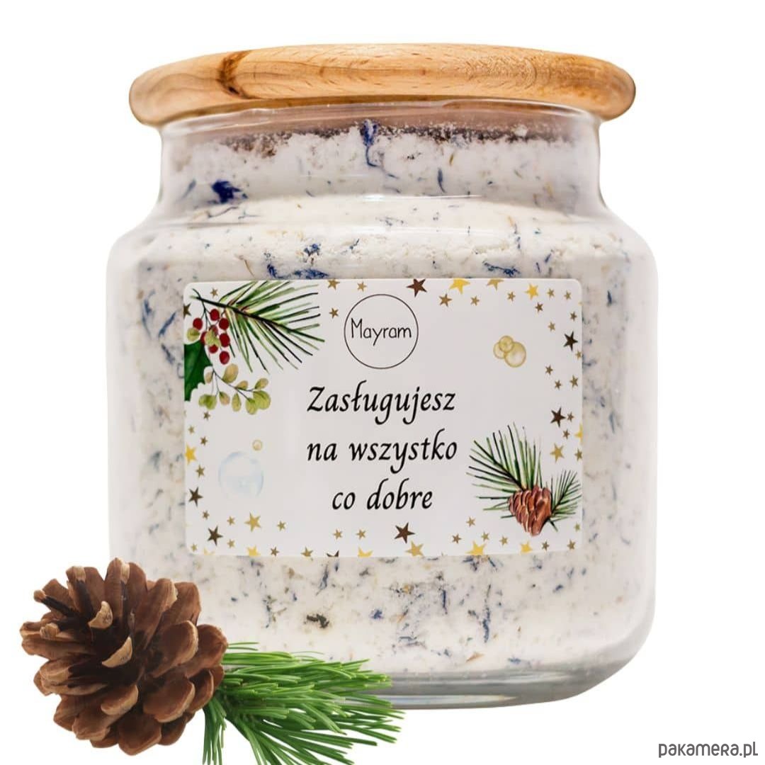 produkty do kąpieli Musujący puder kąpielowy Cedr z bławatkiem i mlekiem kozim 450g 2