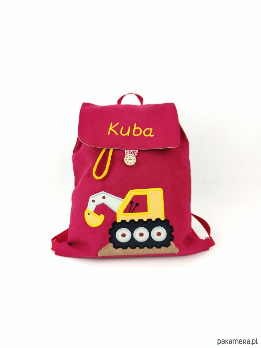 torebki, worki i plecaki dziecięce Personalizowany prezent dla chłopca - plecak z koparką 1