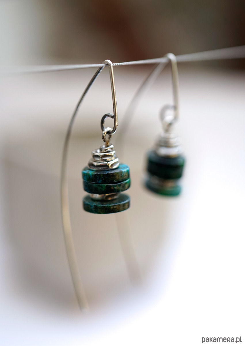 kolczyki srebrne LAGO - srebro i chryzokola 8