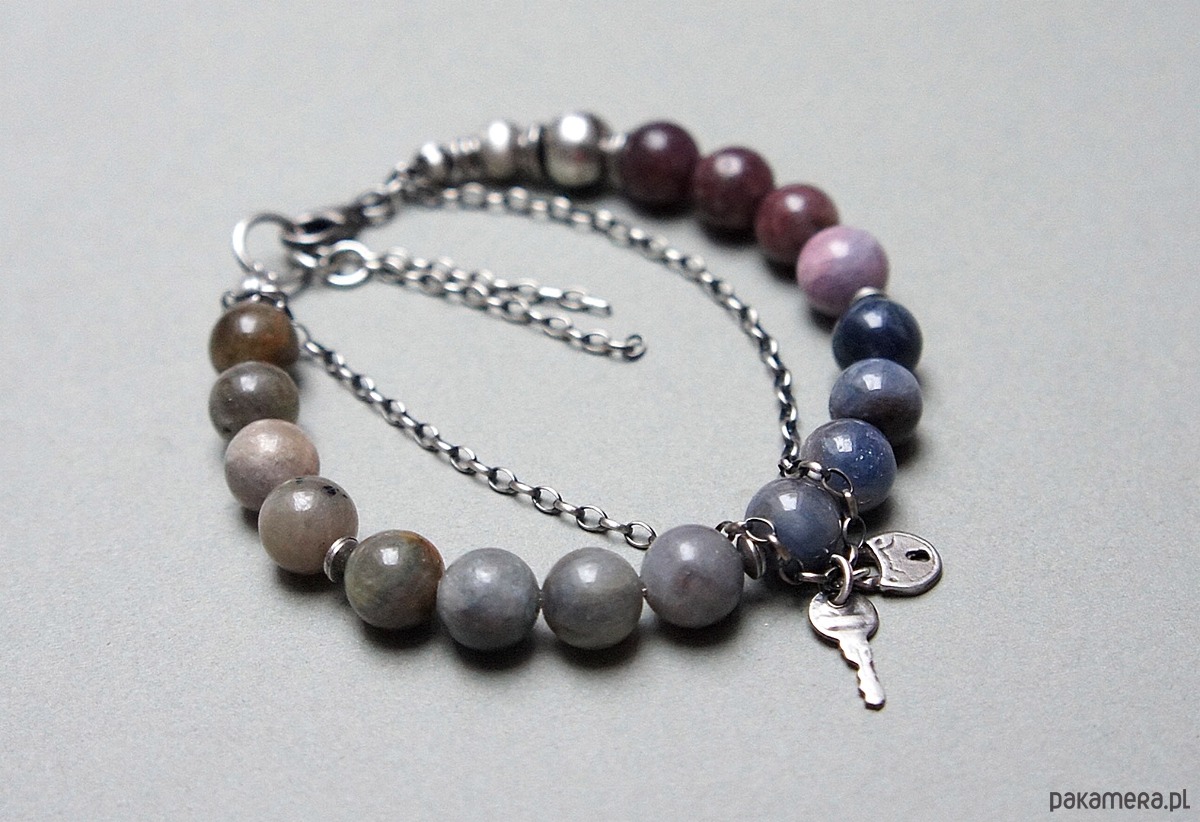 bransoletki z kamieni naturalnych Sapphire and ruby mix vol. 5  bransoletka 2
