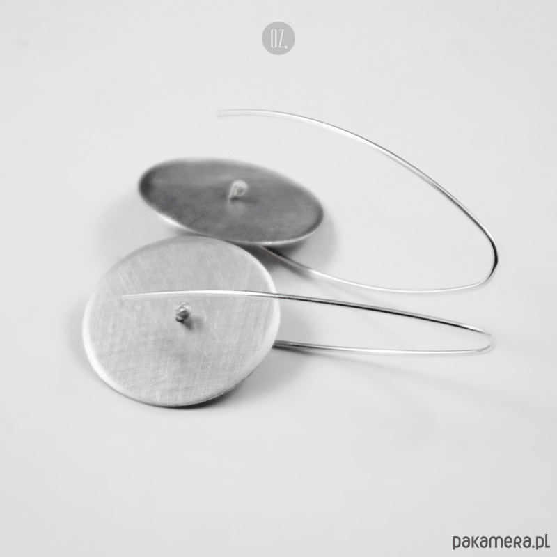 kolczyki srebrne Kolczyki srebrne CIRCLES New Folk - długie lekkie etno 2