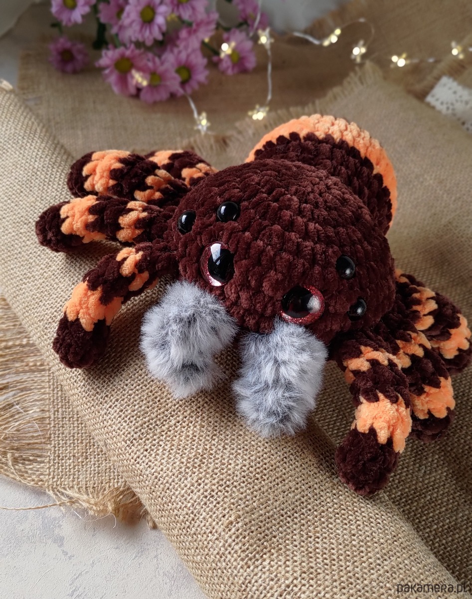 misie i maskotki Duży pajączek, Pająk pluszowy, Przytulanka dla dziecka, Maskotka na prezent 5