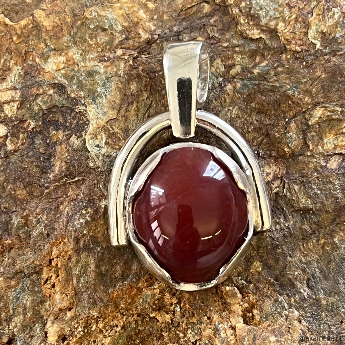wisiory Zawieszka Srebrna z  Karneolem - Wisiorek Kamień Naturalny VINTAGE 2
