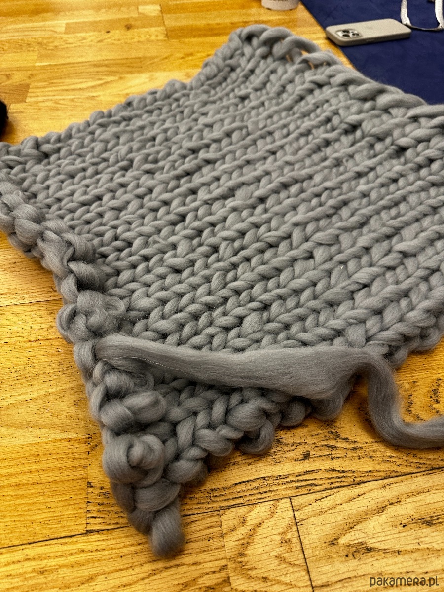 Warsztaty inne INDYWIDUALNY WARSZTAT -Zaplatamy Koce XXL - z grubej wełny - POZNAŃ 6