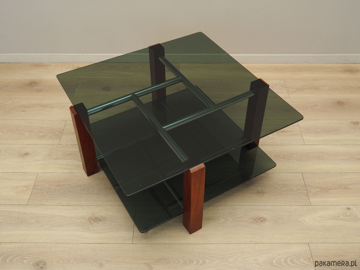 stoliki kawowe Stolik szklany, włoski design, lata 70, produkcja: Włochy 2