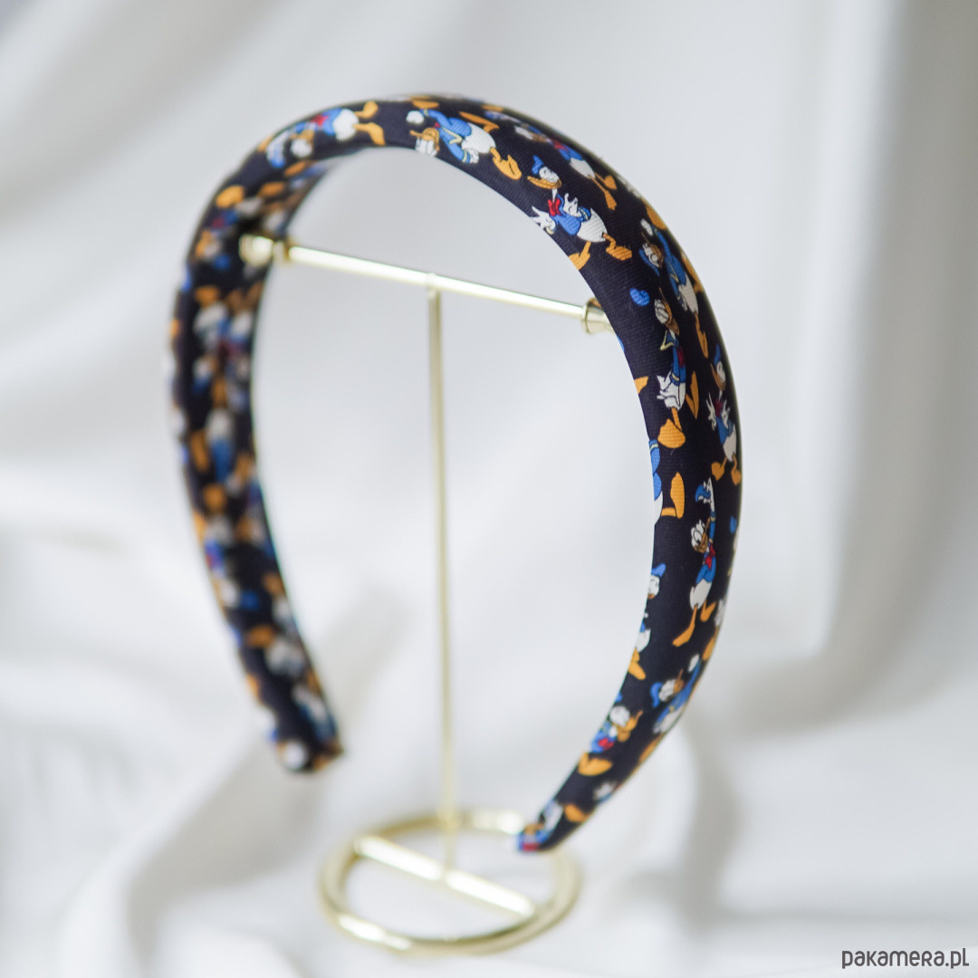 opaski do włosów Opaska z jedwabnego krawata kaczor Donald 2