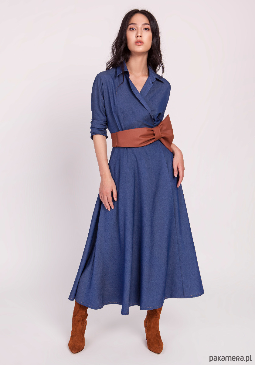 sukienki maxi damskie Długa sukienka -  SUK173 jeans 1