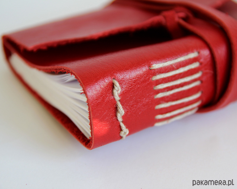 notatniki i albumy Notes skórzany szyty owijany rzemieniem 1