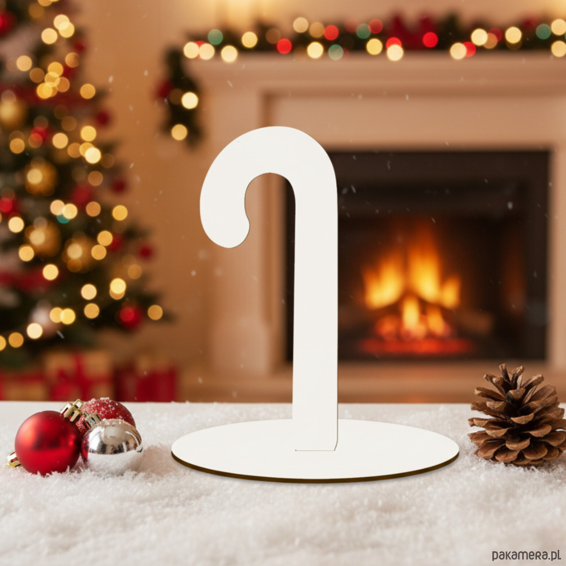 dekoracje świąteczne Laska Cukierek Świąteczny na Podstawce Figurka Stojąca Boże Narodzenie DIY 1