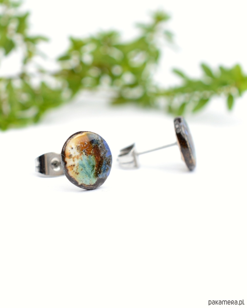 kolczyki ceramiczne Kolczyki ceramiczne krajobrazy-sztyfty 2