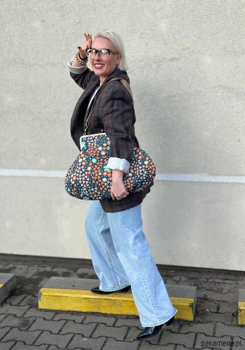 torby XXL Torebka big blue flowers 2