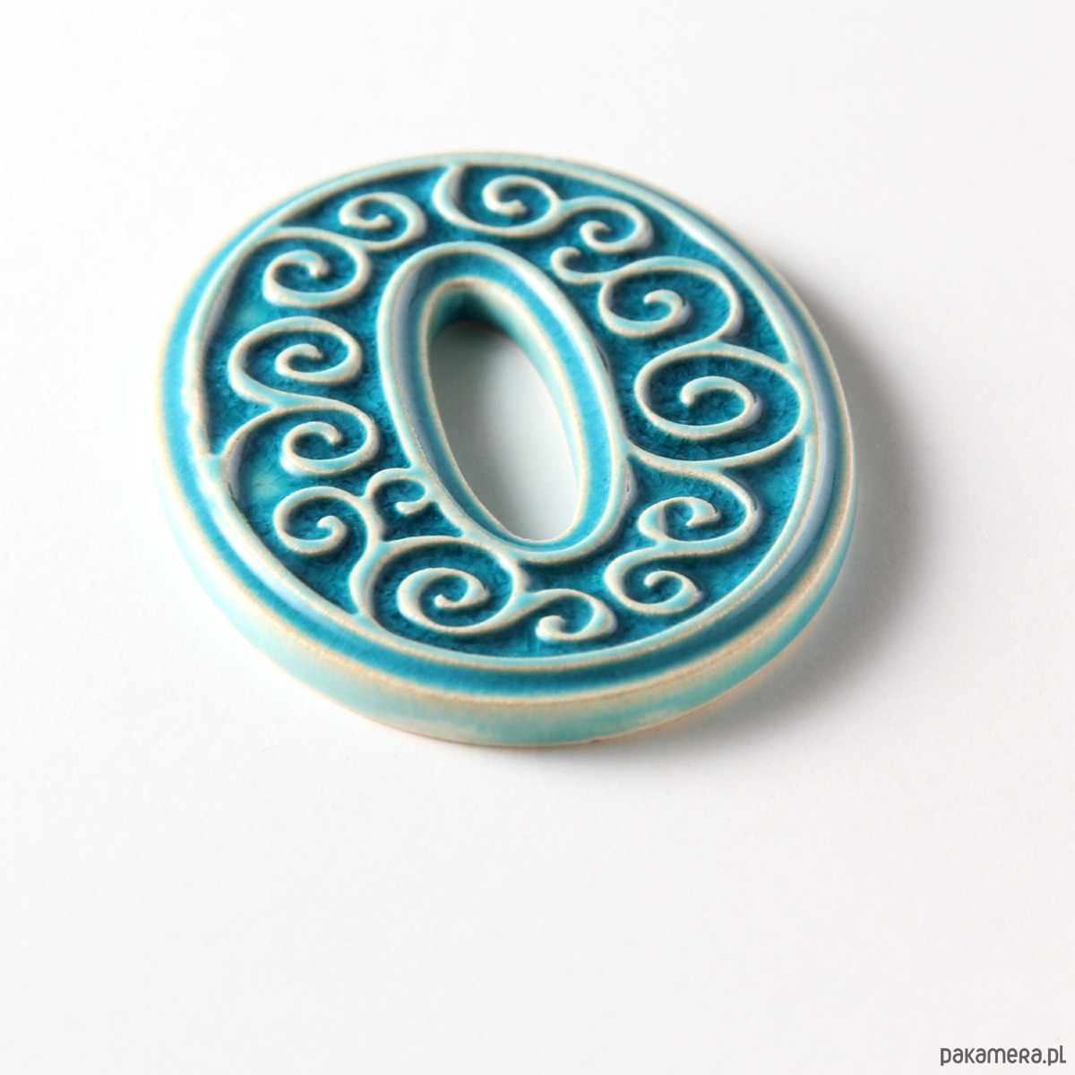 napisy dekoracyjne i tabliczki Numer mieszkania - ceramiczna cyfra 0 turkusowa, wys.8 cm 1