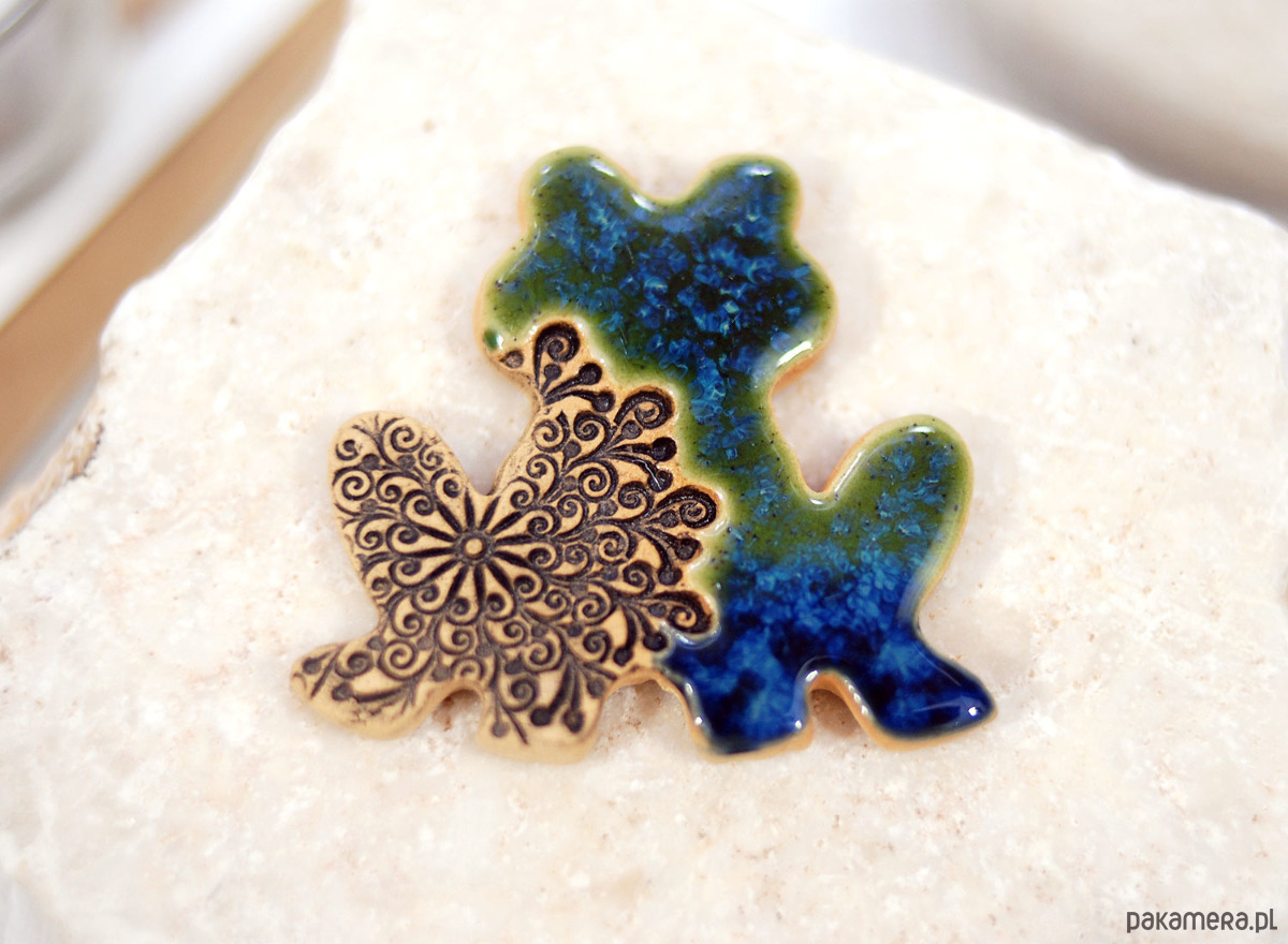 magnesy Ceramiczna żabka - magnes na lodówkę 4