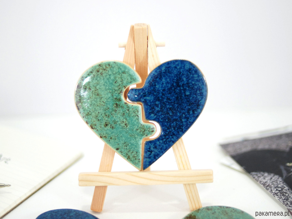 magnesy Ceramiczny magnes serce - prezent dla pary 2
