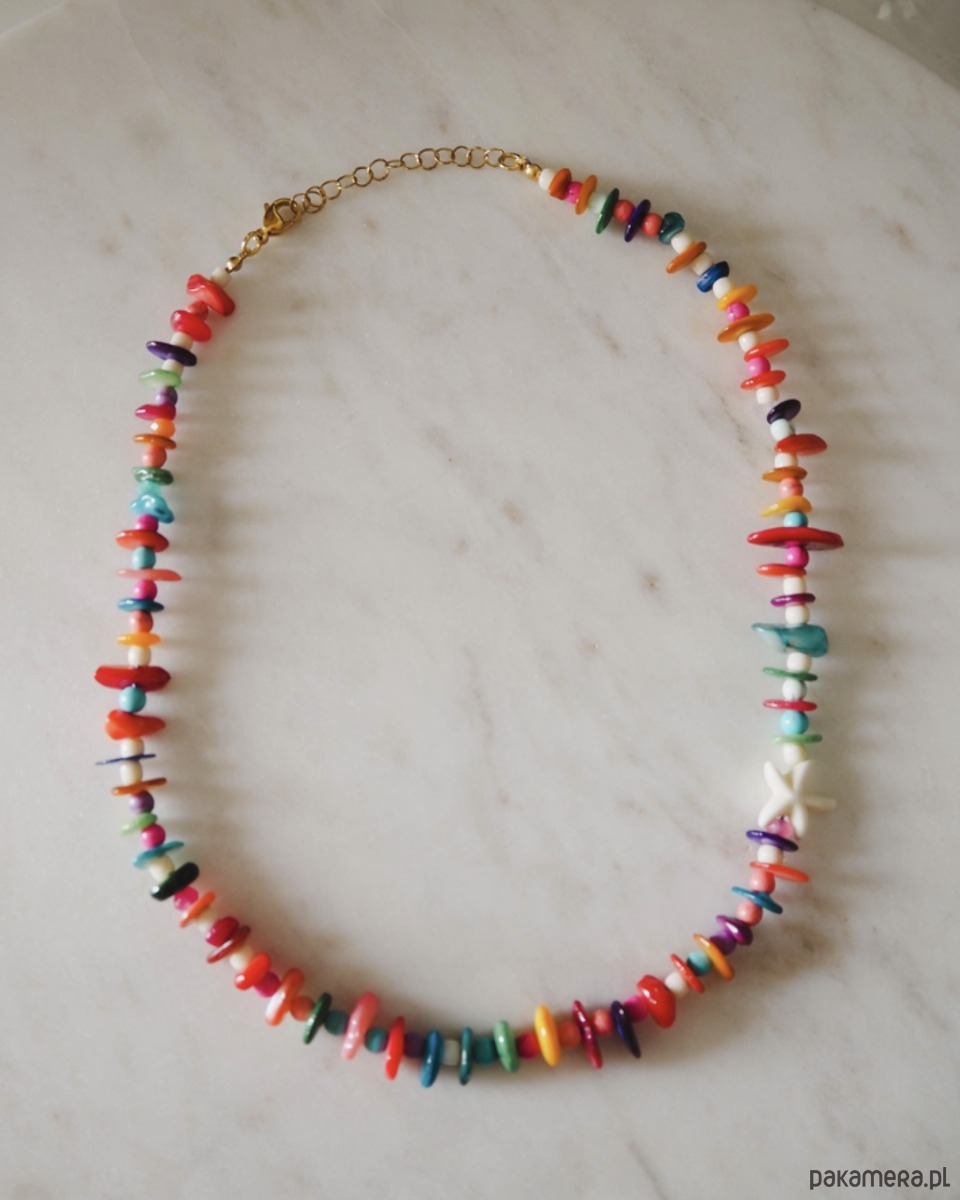 chokery Nieregularny naszyjnik z muszli z rozgwiazdą 2