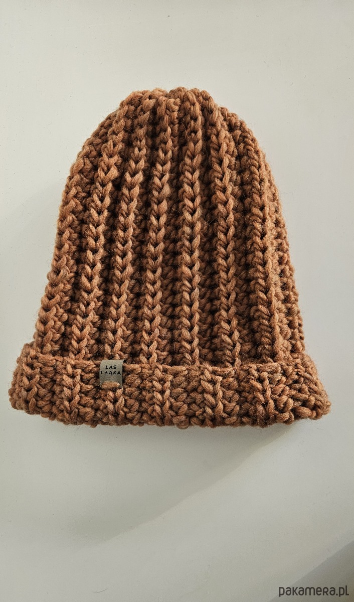 czapki damskie Czapka wełniana w kolorze miedzi 1