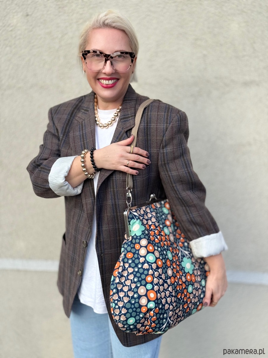 torby XXL Torebka big blue flowers 5