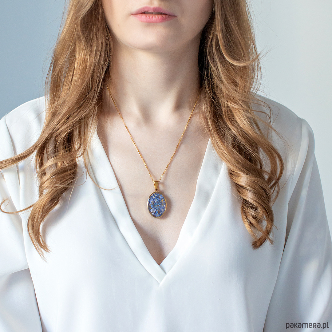 wisiory Wisiorek z niezapominajkami 4