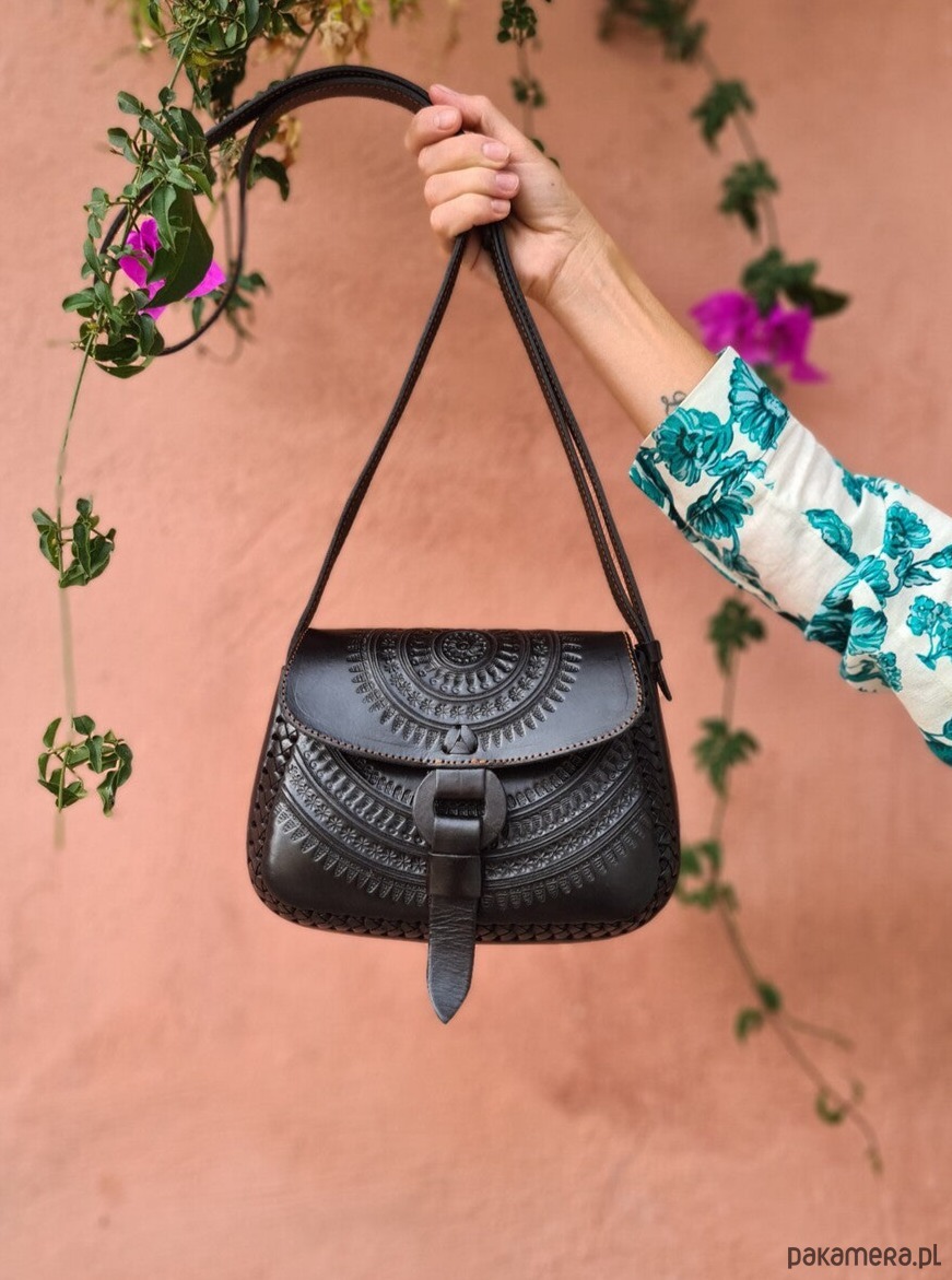 torby na ramię Torebka skórzana ręcznie robiona góralska Aura wzory zakopane 1