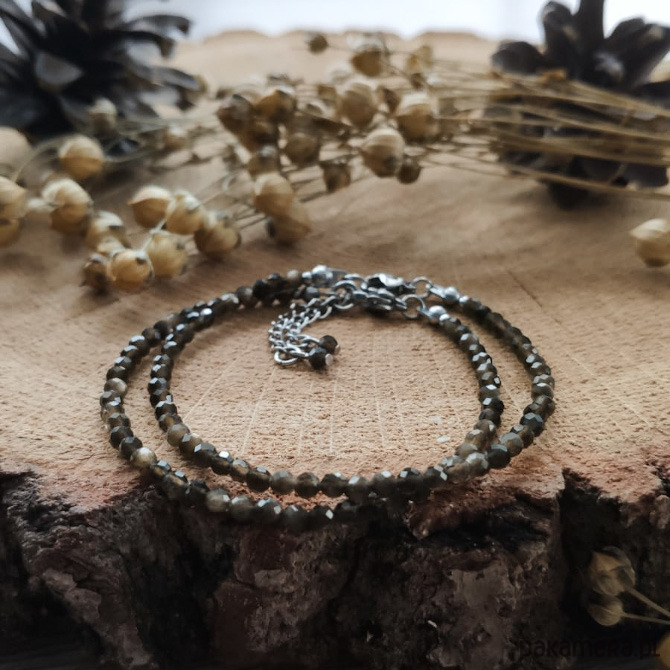 bransoletki z kamieni naturalnych Bransoletka z obsydianem - Autumn Forest III 1