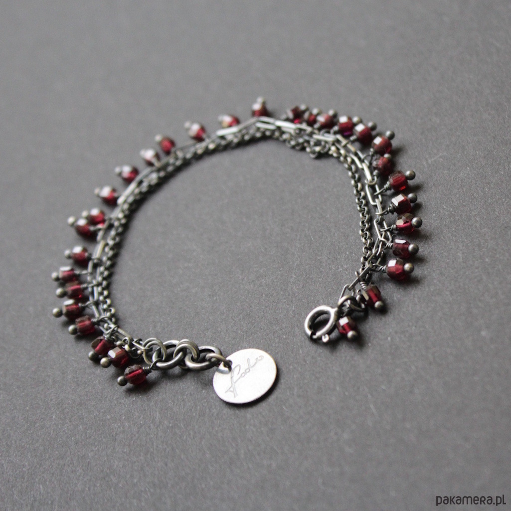 bransoletki z kamieni naturalnych Bransoletka Granatka 2