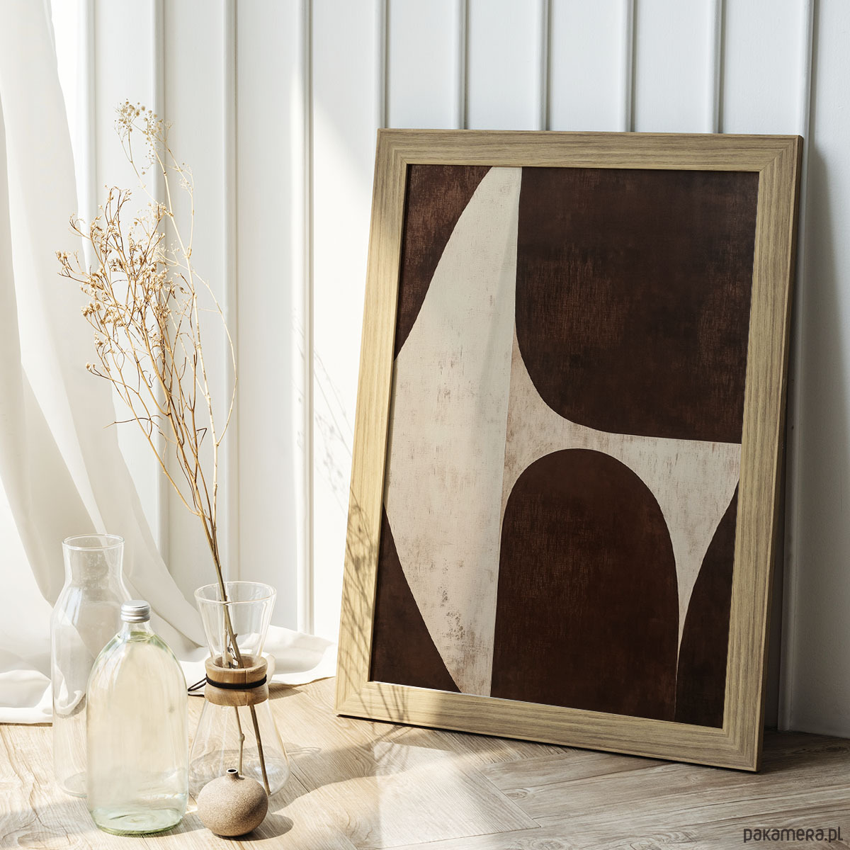 plakaty Plakat Brązowa abstrakcja 1