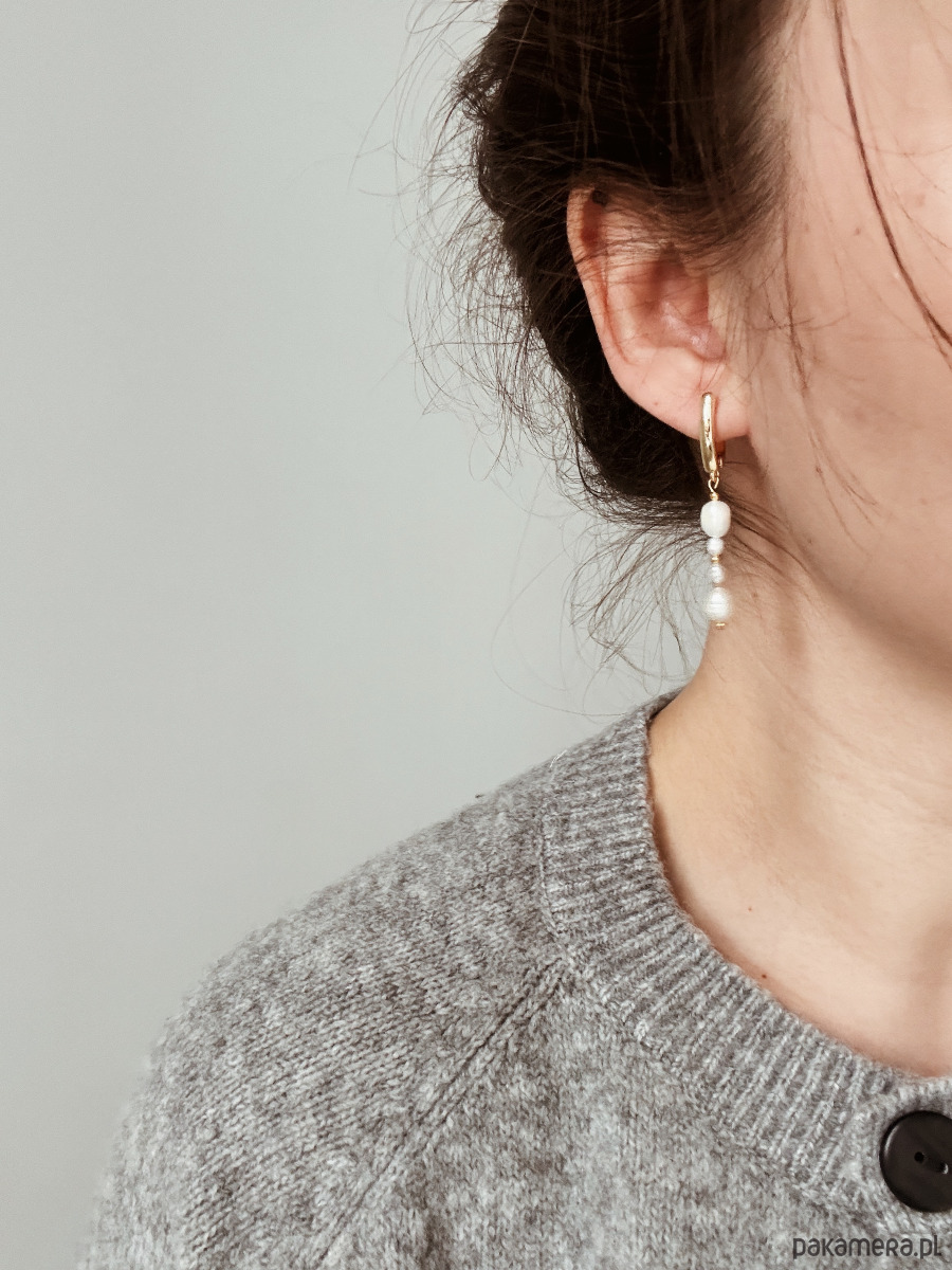 kolczyki z mosiądzu Kolczyki z Perłami delikatne 1