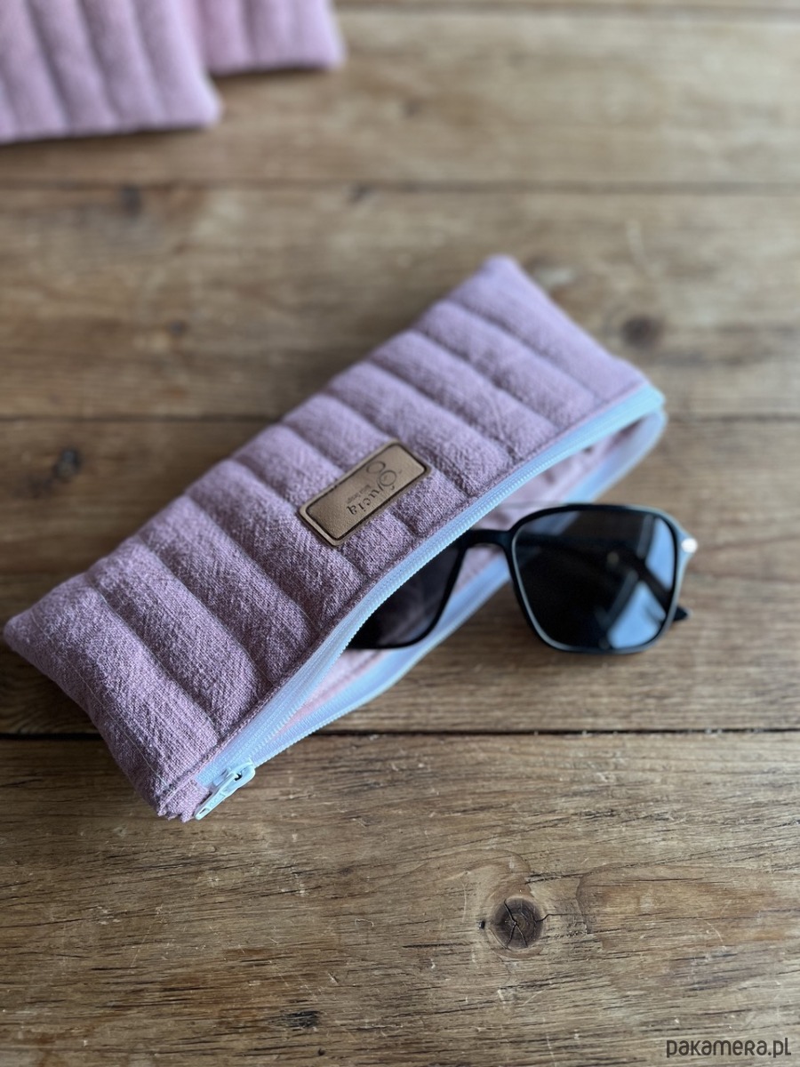 piórniki Piórnik lniany - zgaszony róż 6