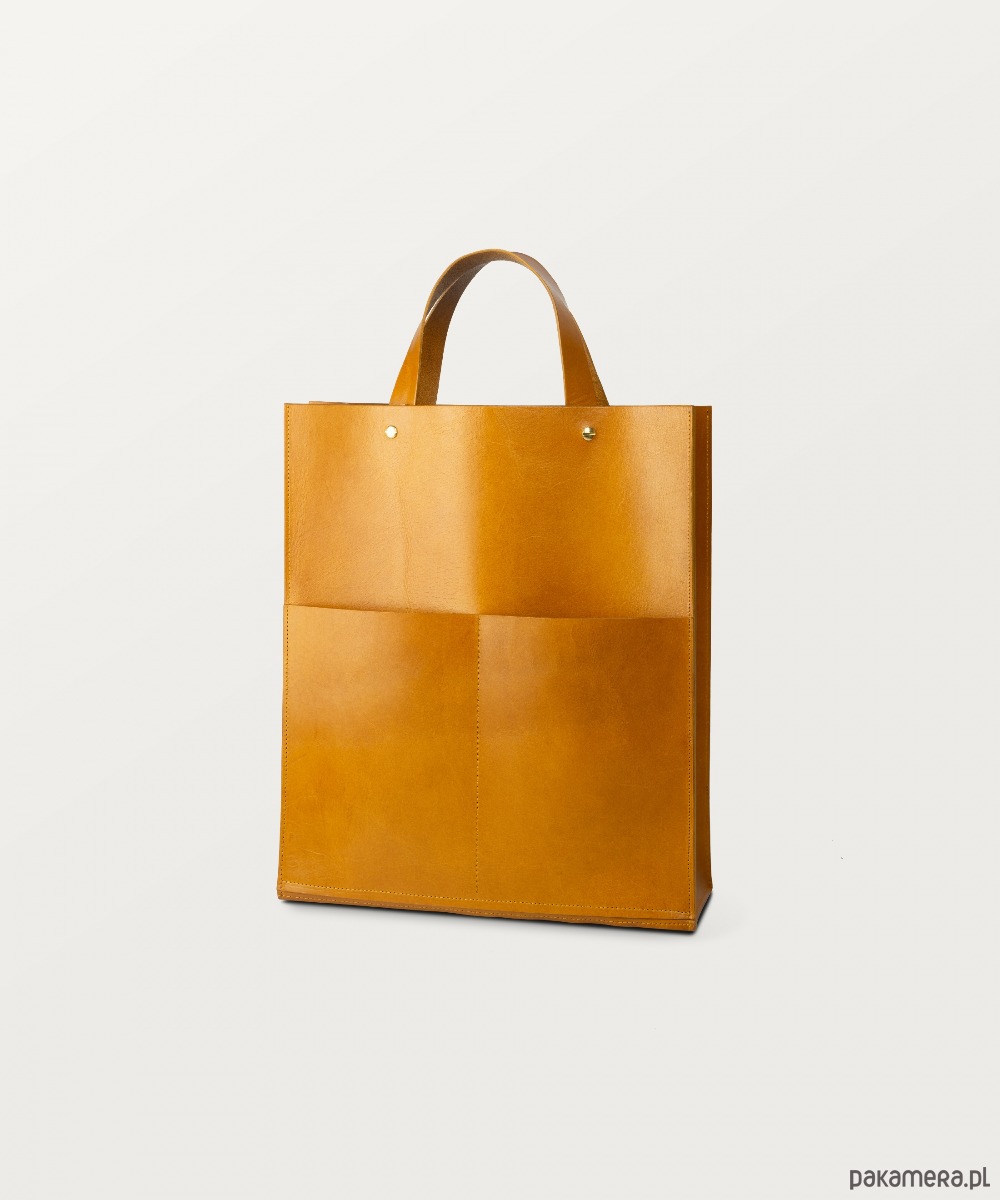 LARGE TOTE BAG brown natural leather DU A TORBA TOTE br zowa