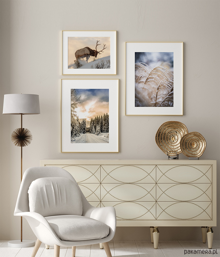 plakaty Plakat Jeleń w Śniegu 1