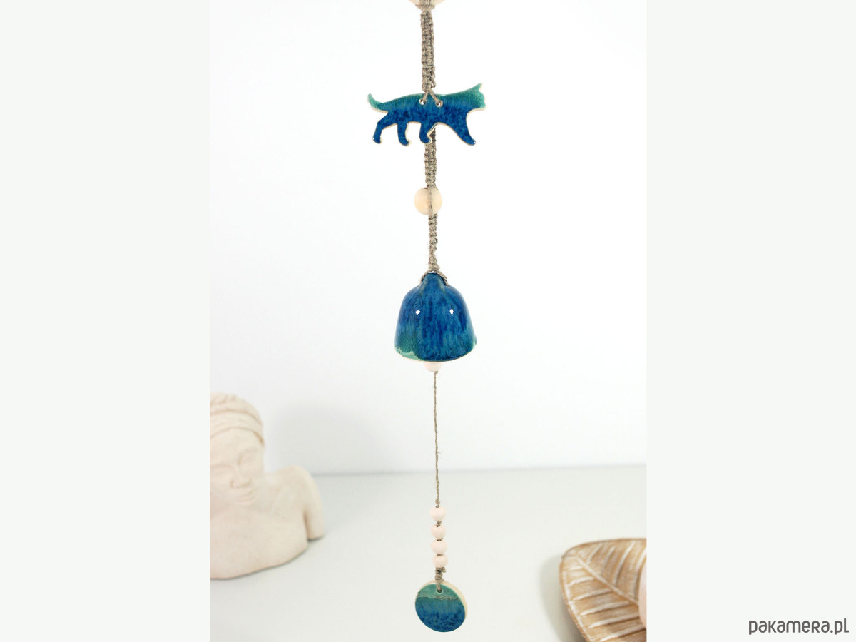 Ozdoby na ścianę Wisząca ozdoba ceramiczna do salonu lub sypialni - kocie sprawy 4