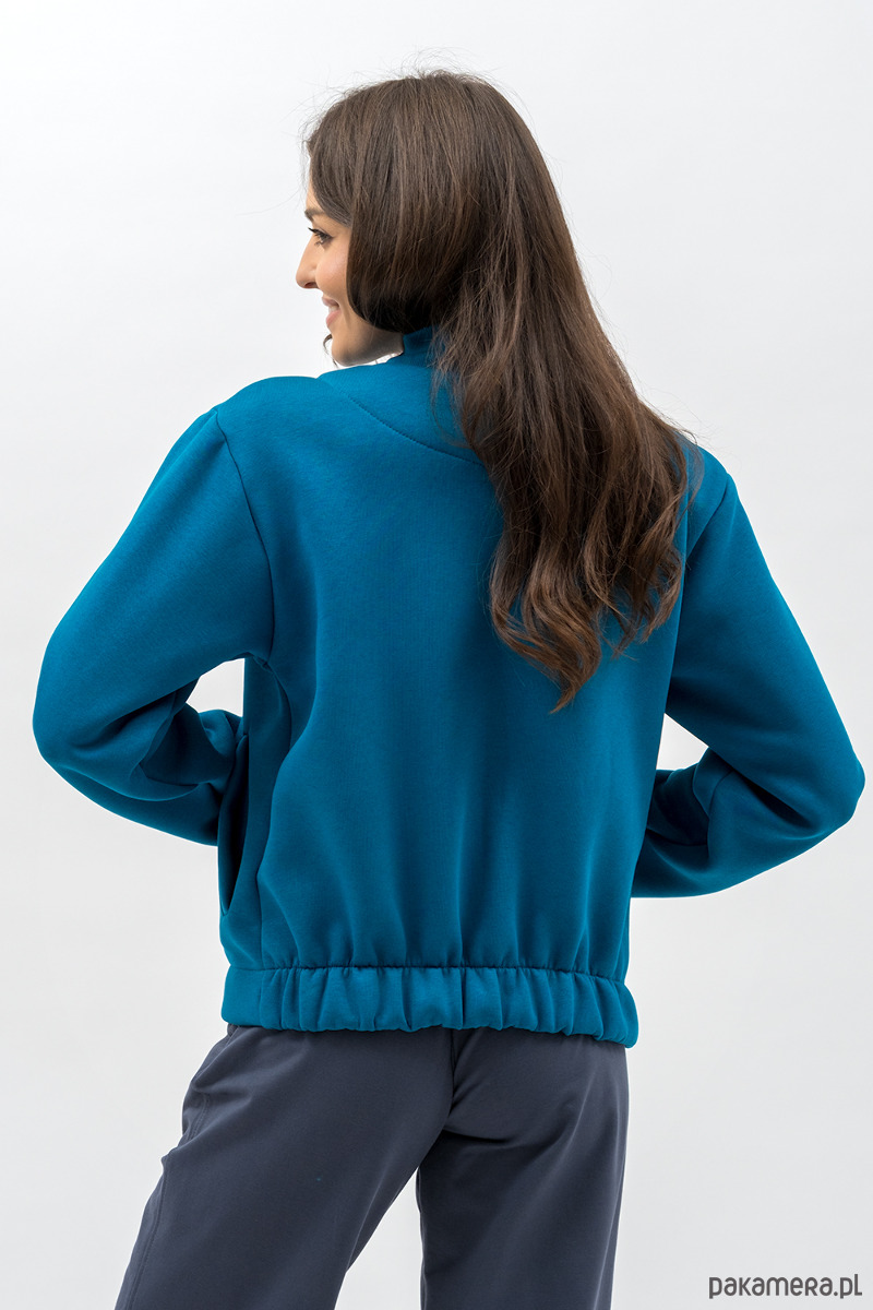 kurtki damskie Kurtka dresowa ,,HANA" petrol 3
