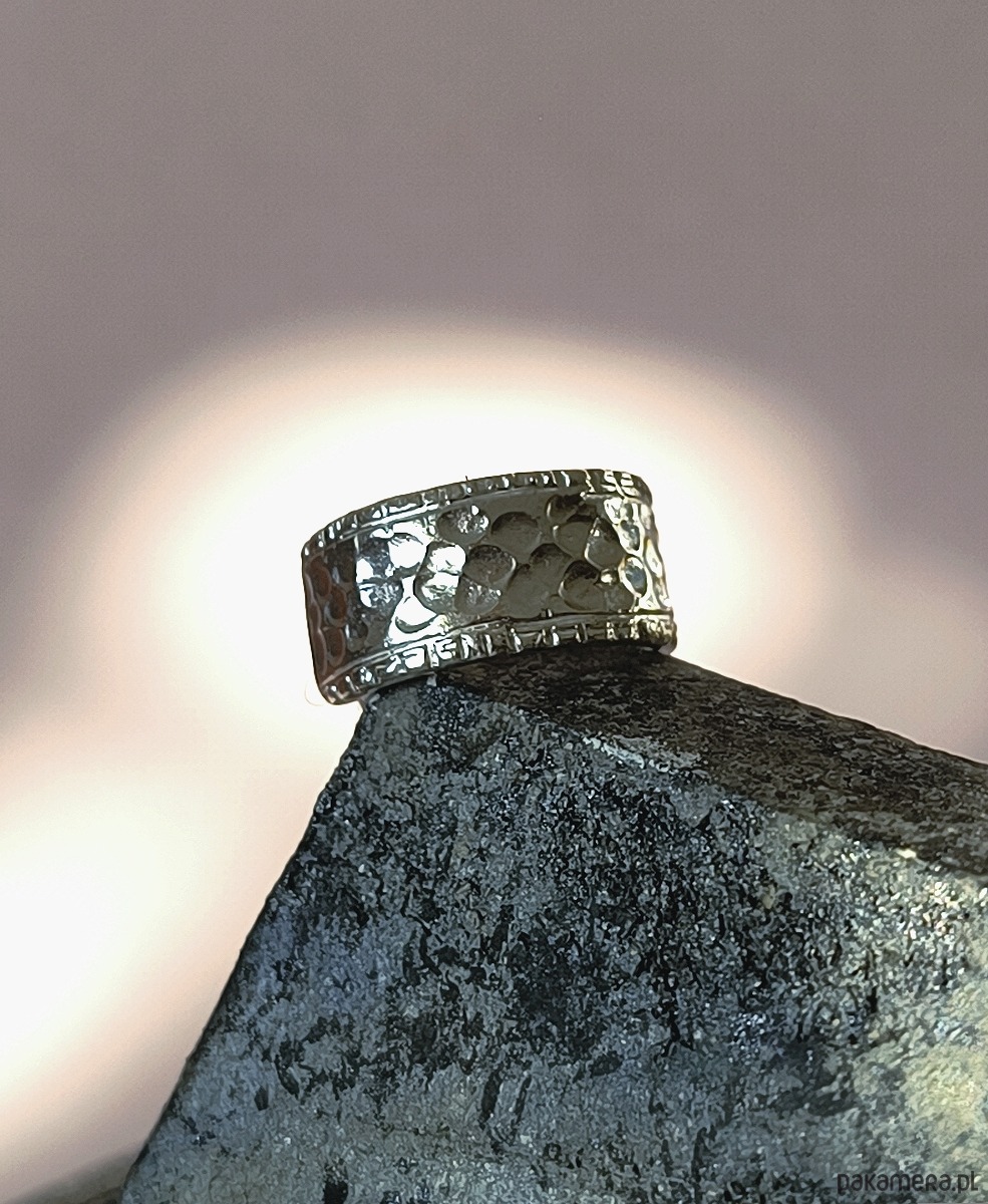 nausznice Nausznica  WILD srebro 925 fakturowane 1