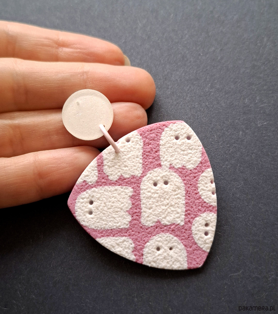 kolczyki z masy plastycznej Kolczyki sweet boo no1 2