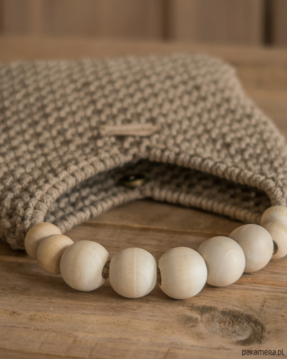 torebki do ręki Makramowa torebka Mini Bag  - wielbłądzia 2